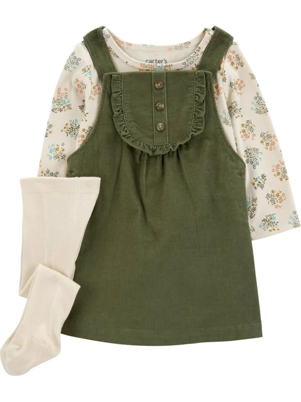 Carter's Child of Mine Baby Girl Dress Set, 3-Piece, Sizes 0/3 months
